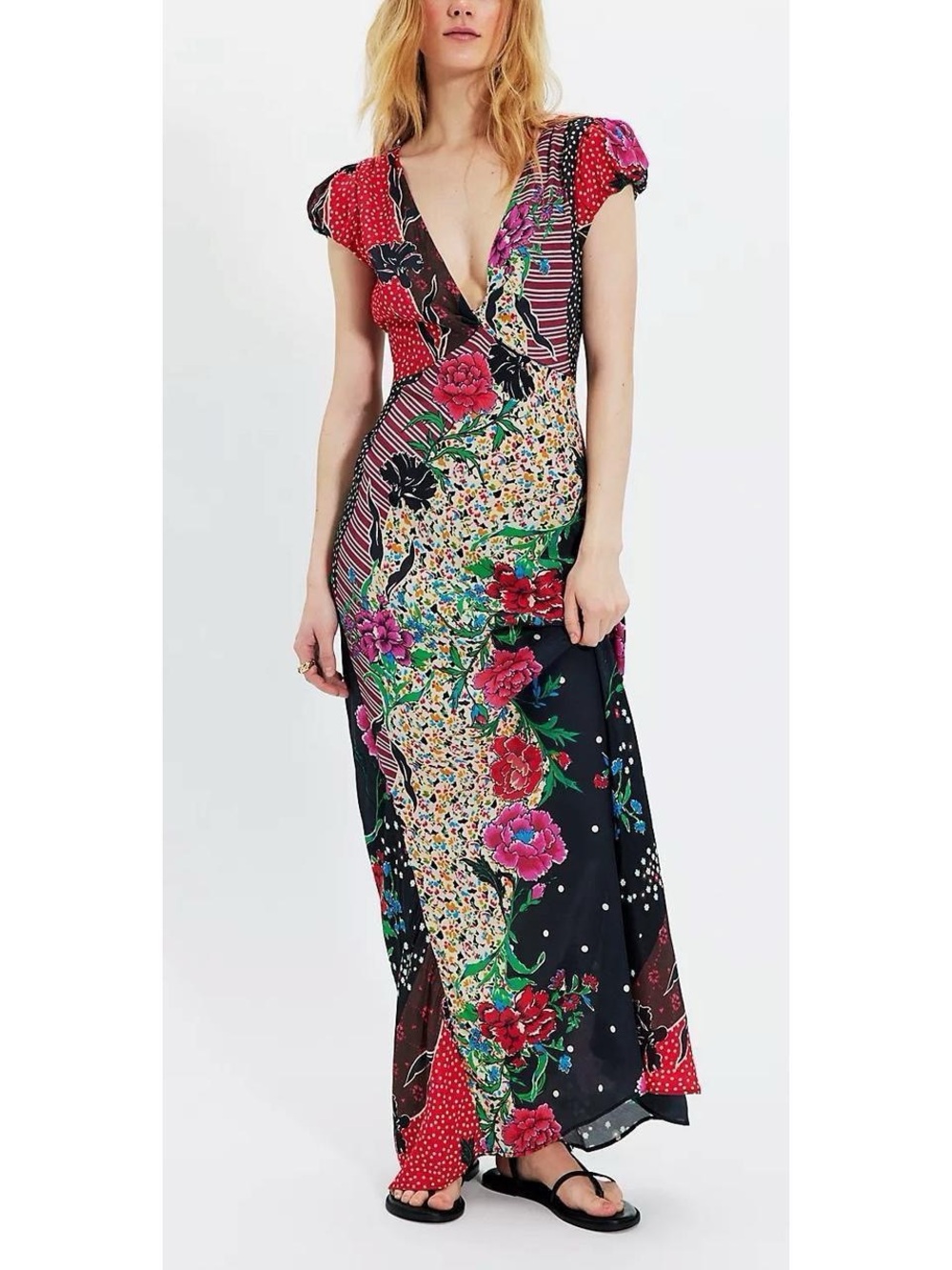 Free People Echo Chamber Floral Midi Dress